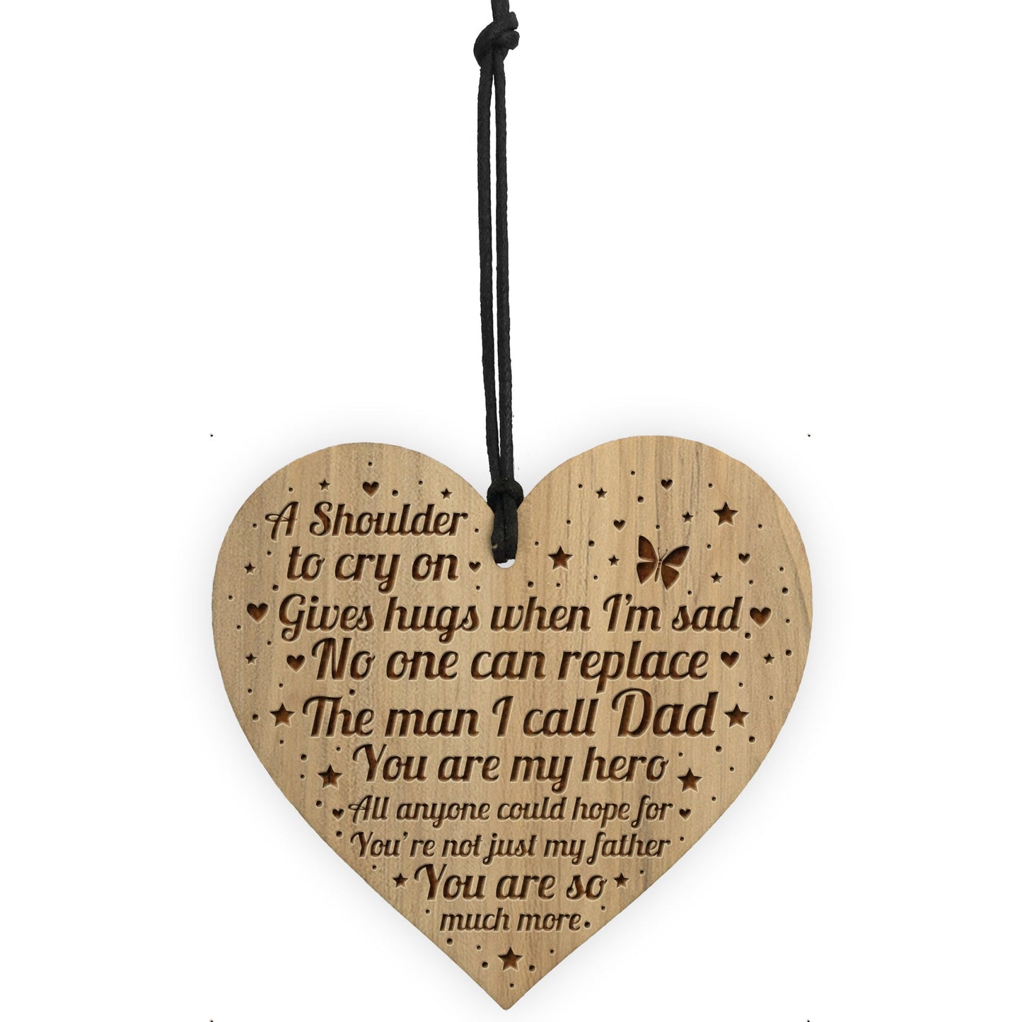 Dad Birthday Gifts For Fathers Engraved Heart Christmas Gift
