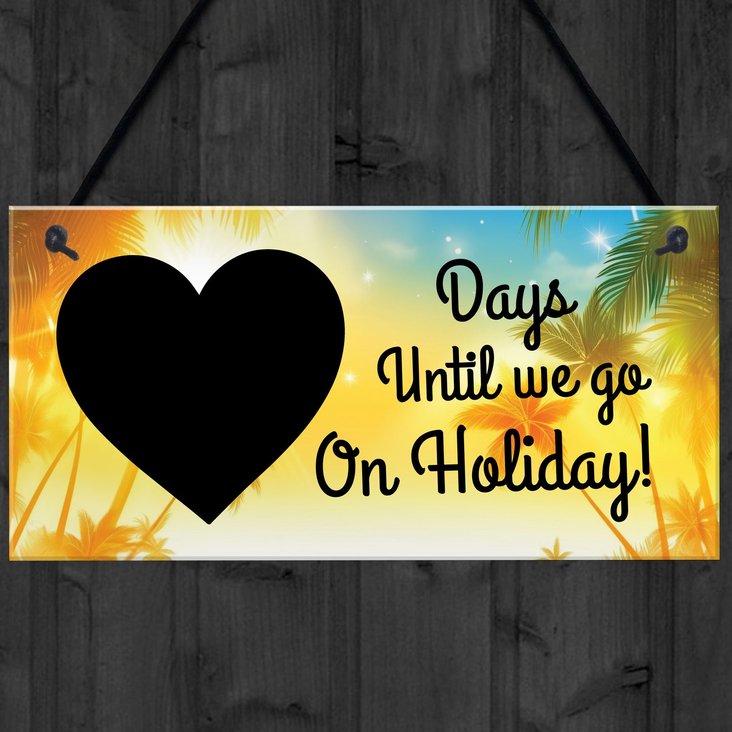 Holiday Countdown Plaque Summer Travel Gifts For Friend Mum Dad