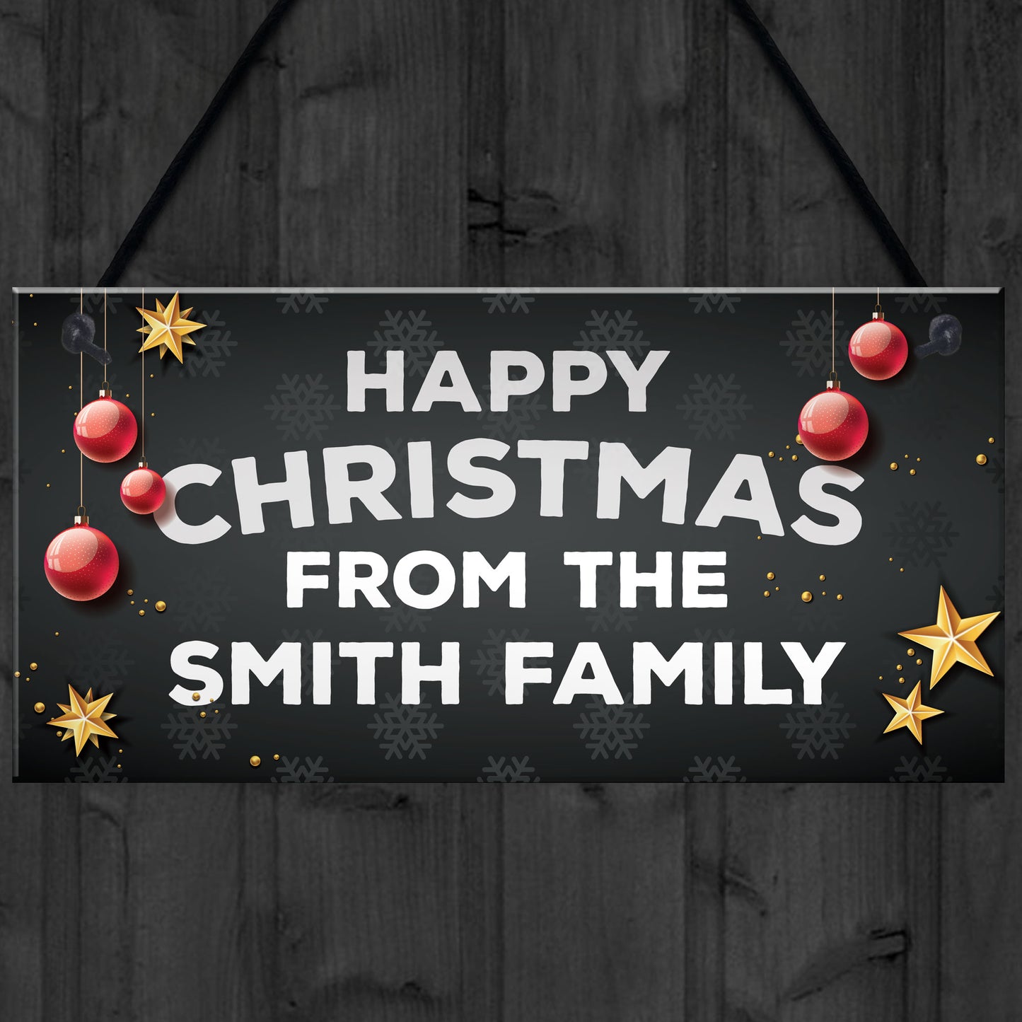 Happy Christmas Welcome Sign Personalised Christmas Decoration