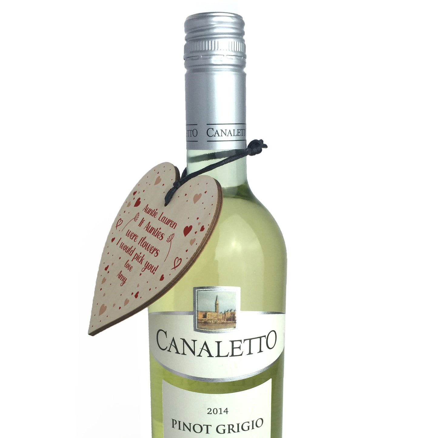 PERSONALISED Gift For Auntie Birthday Christmas Wood Heart