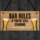 Bar Rules Bar Signs And Plaques Alcohol Funny Quote Shabby Chic