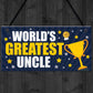 Greatest Uncle Gift Plaque Uncle Birthday Xmas Gift For Him