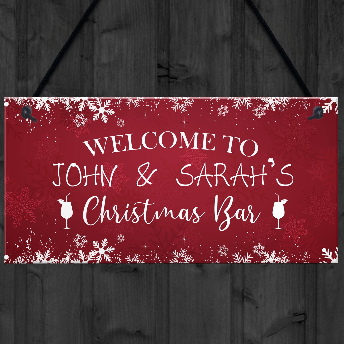 PERSONALISED Christmas Bar Sign HOME BAR Christmas Decor