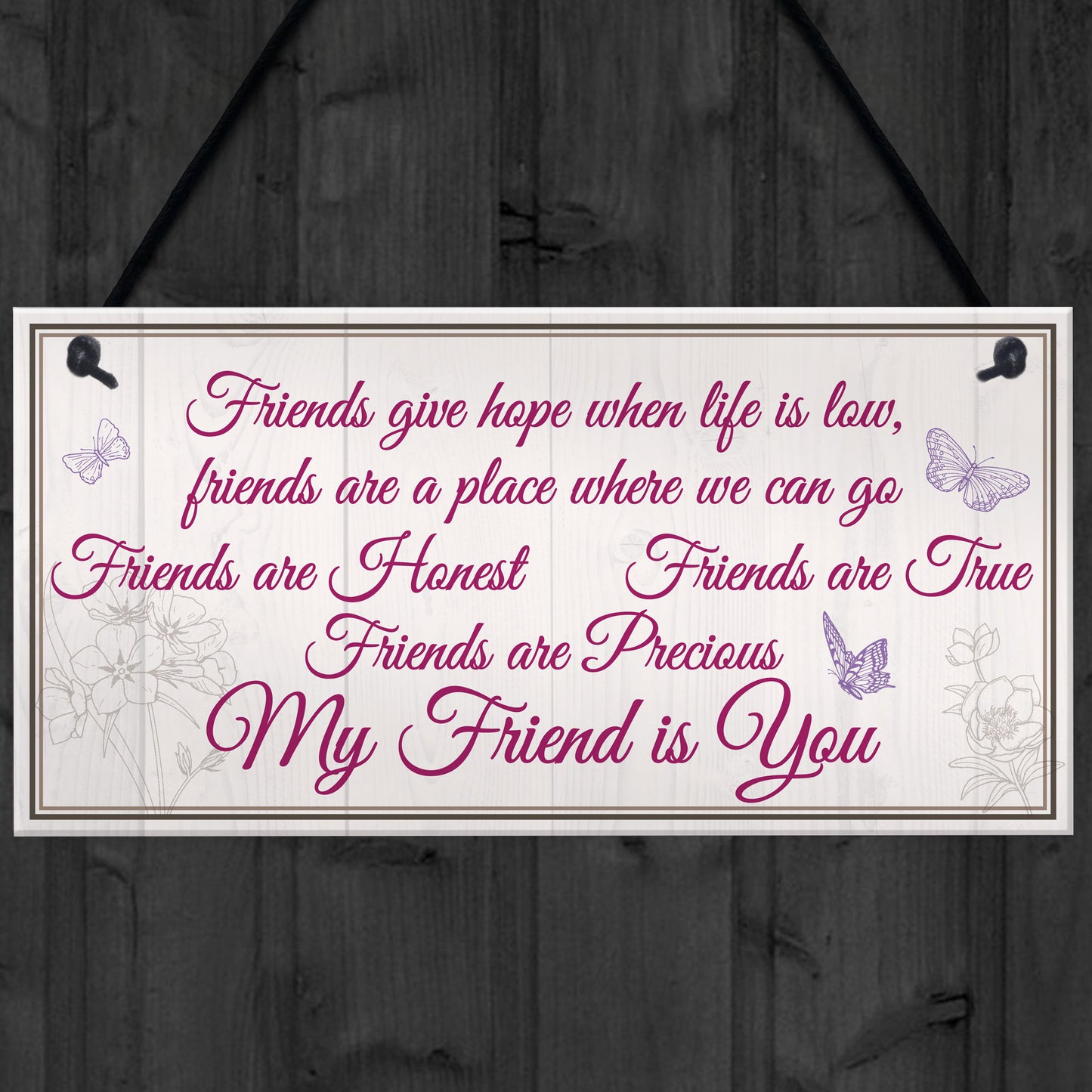My Friend Is You Friendship Gift Best Friend Hanging Plaque