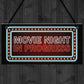 Novelty Cinema Room Sign NEON EFFECT Movie Night Plaque