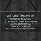 Braver Stronger Beautiful Friendship Sign Hanging Wall Decor