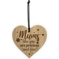 Gifts For Mum Engraved Wood Heart Birthday Christmas Gift