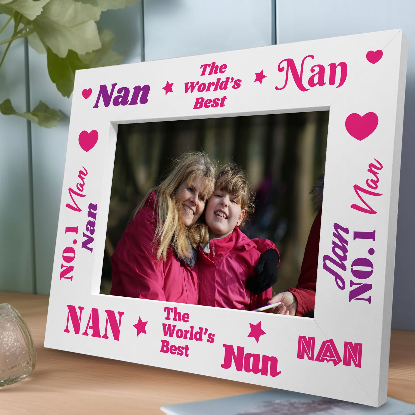 Novelty Nan Gift For Birthday Wooden Photo Frame Nan Photo Frame
