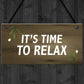 Garden Sign For Outdoor Time To Relax Novelty Hot Tub Sign Funny