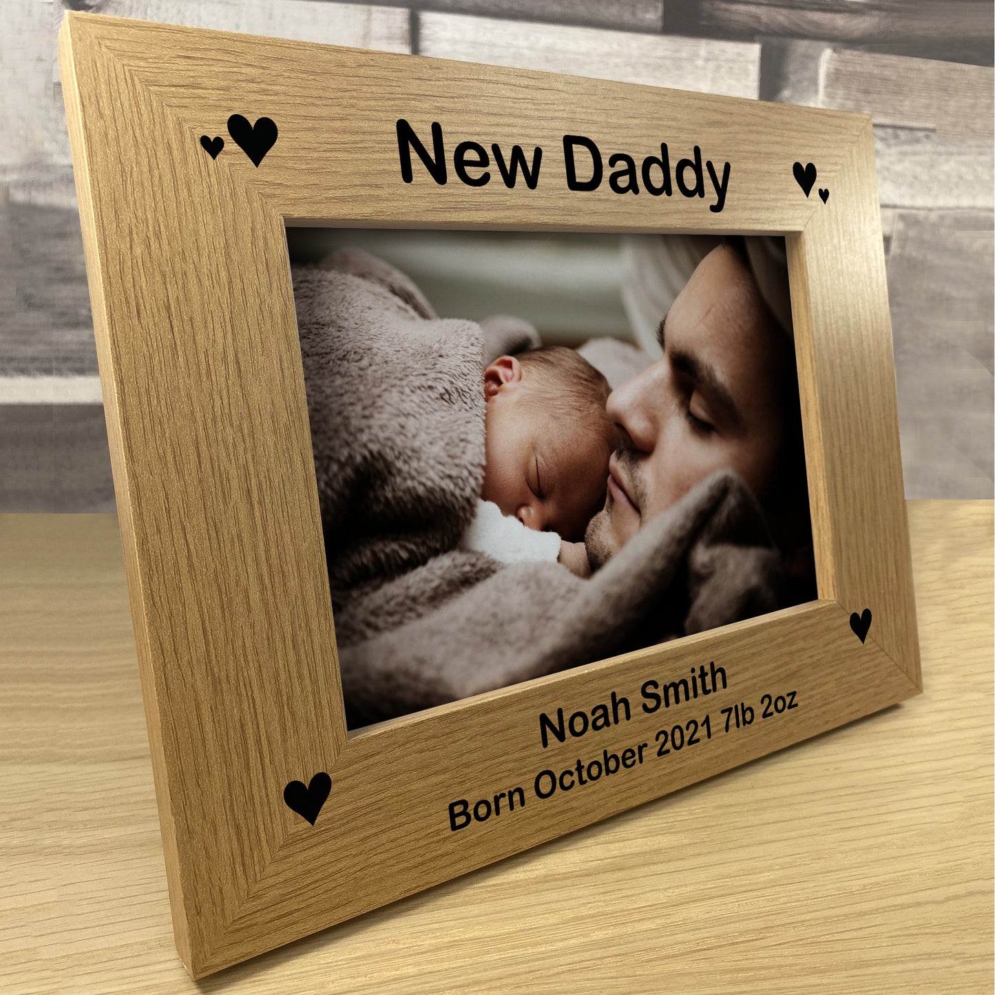 New Daddy Gift Personalised Photo Frame Newborn Baby Gift
