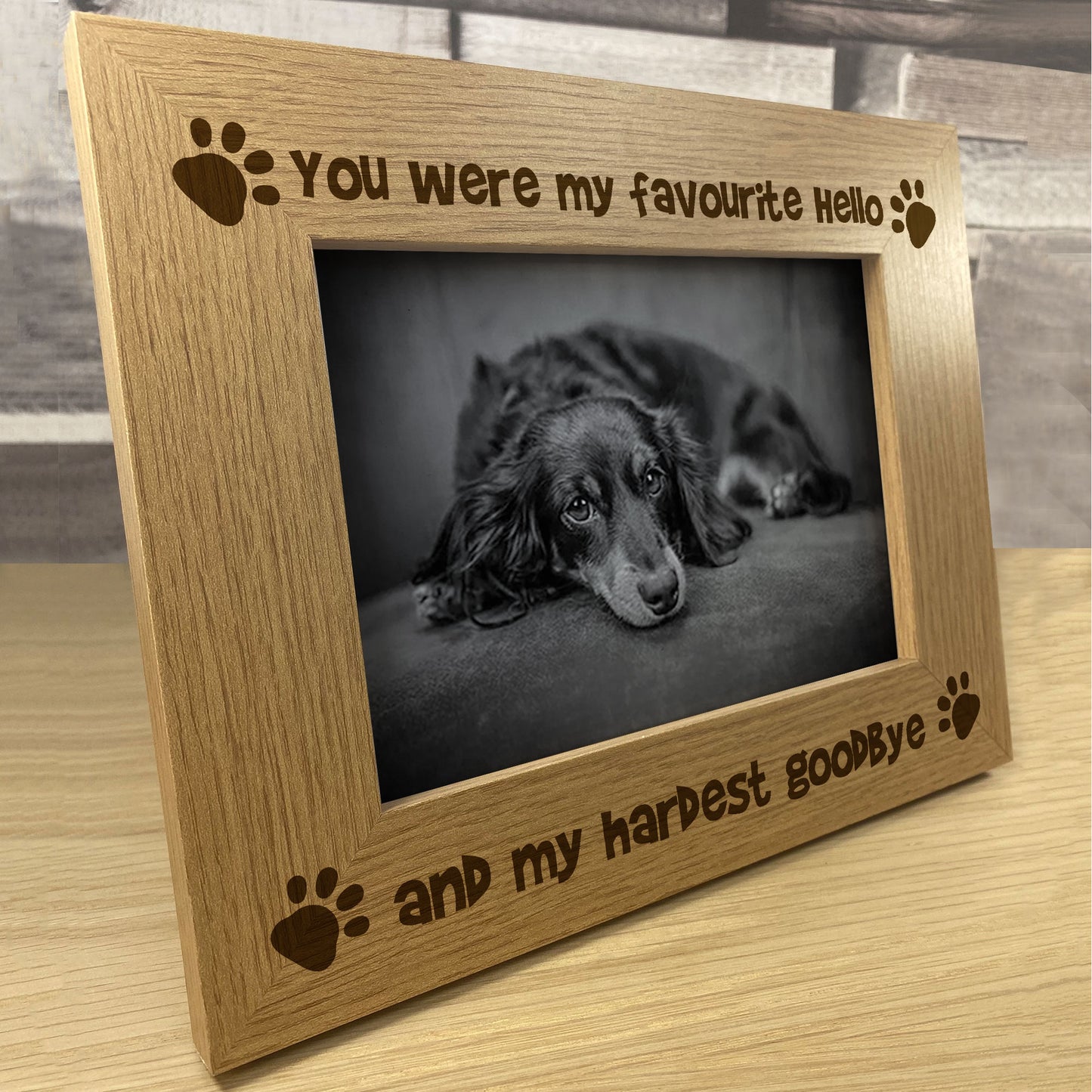 Memorial Wooden Photo Frame For Pet In Memory Of Dog Gift