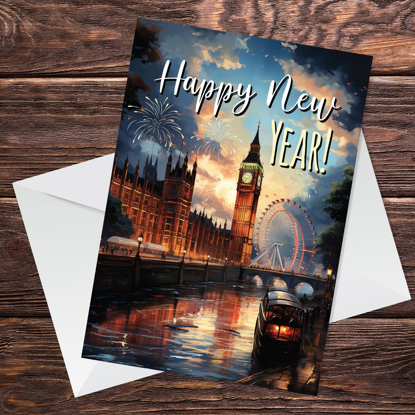 Happy New Year Greeting Card For Him Her Special Couple Friends