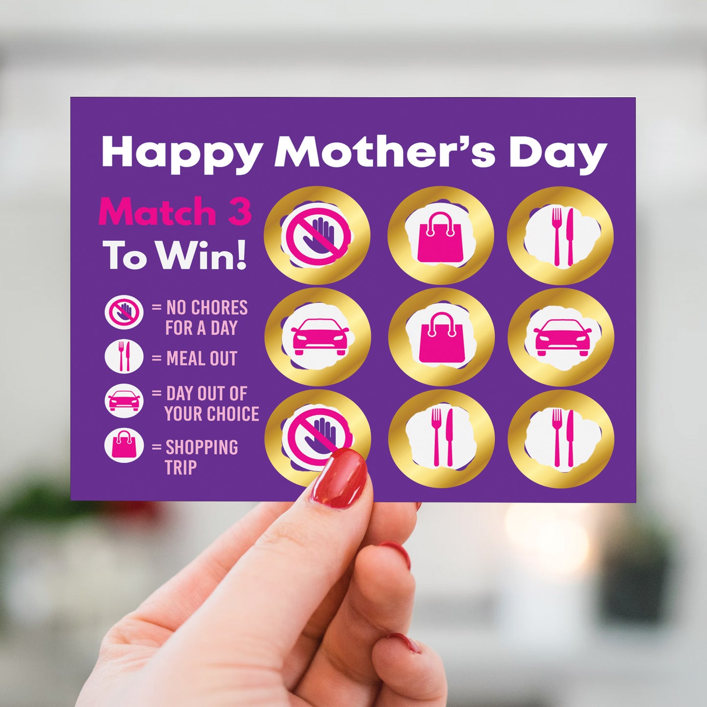 Mothers Day Card for Mum Novelty Scratch Card for Mum Surprise