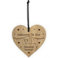 Caravan Sign Engraved Heart Second Home Friendship Sign