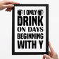 Funny Bar Signs FRAMED Print Bar Signs For Home Bar Man Cave