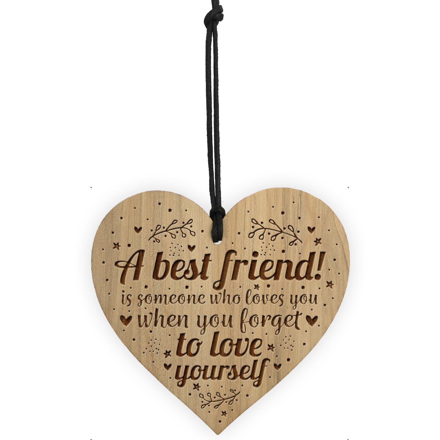 THANK YOU BEST FRIEND Gift Engraved Heart Birthday Christmas