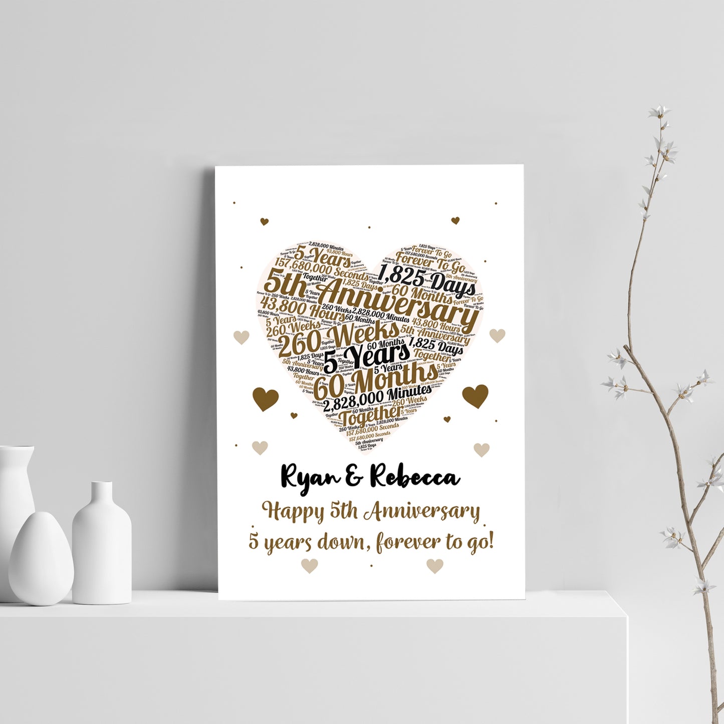 5th Anniversary Gift Wedding Anniversary Gift For Wife Husband