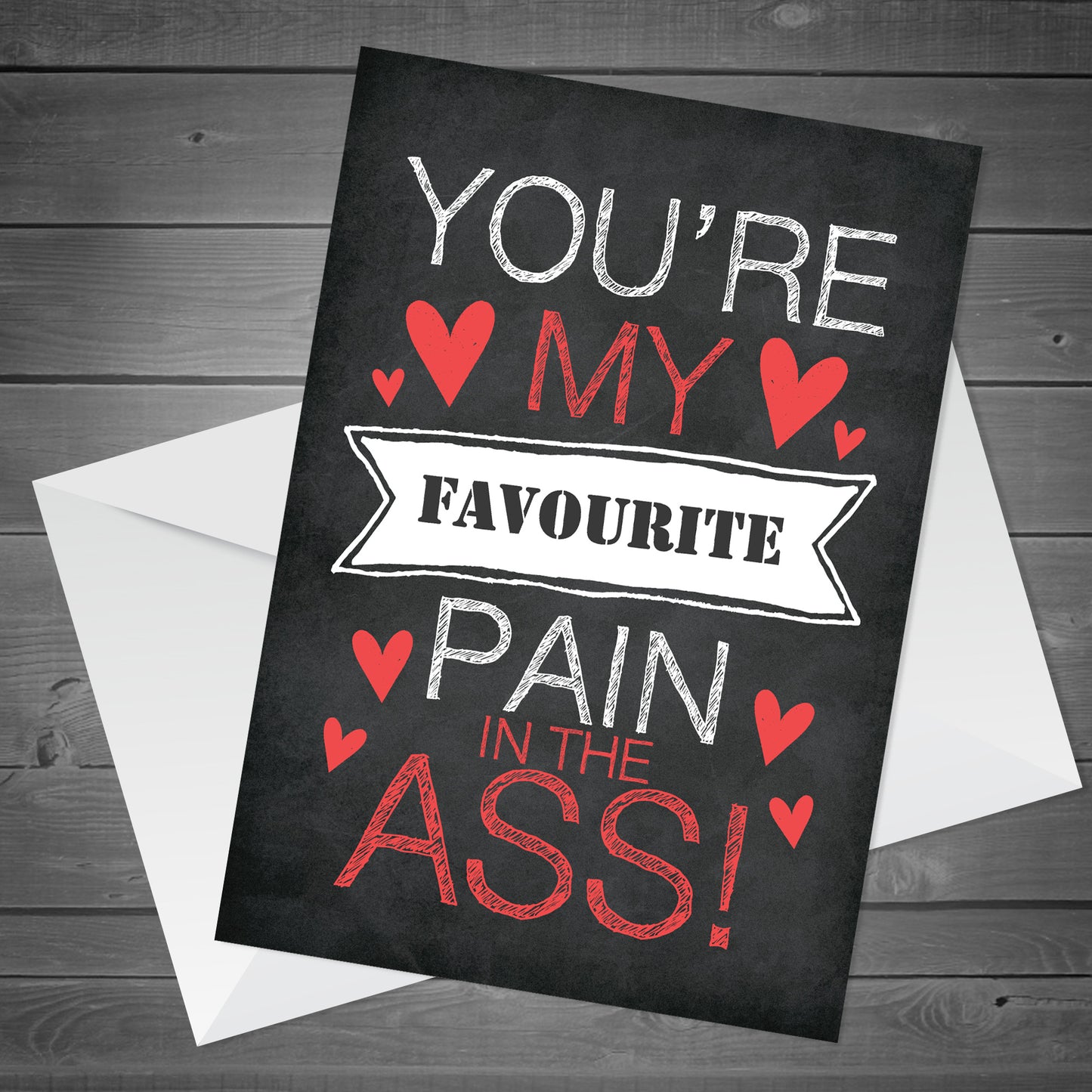 Funny Boyfriend Gift For Birthday Wood Heart And Card Joke Rude