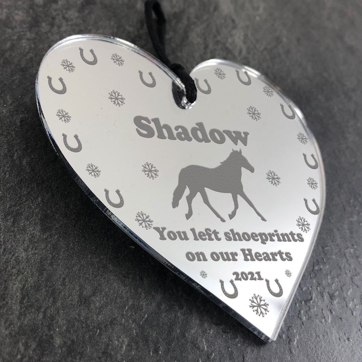 Horse Memorial Gift Hanging Christmas Decoration Personalised