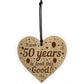 Funny 50th Birthday Gift For Him Her Shabby Chic Engraved Heart