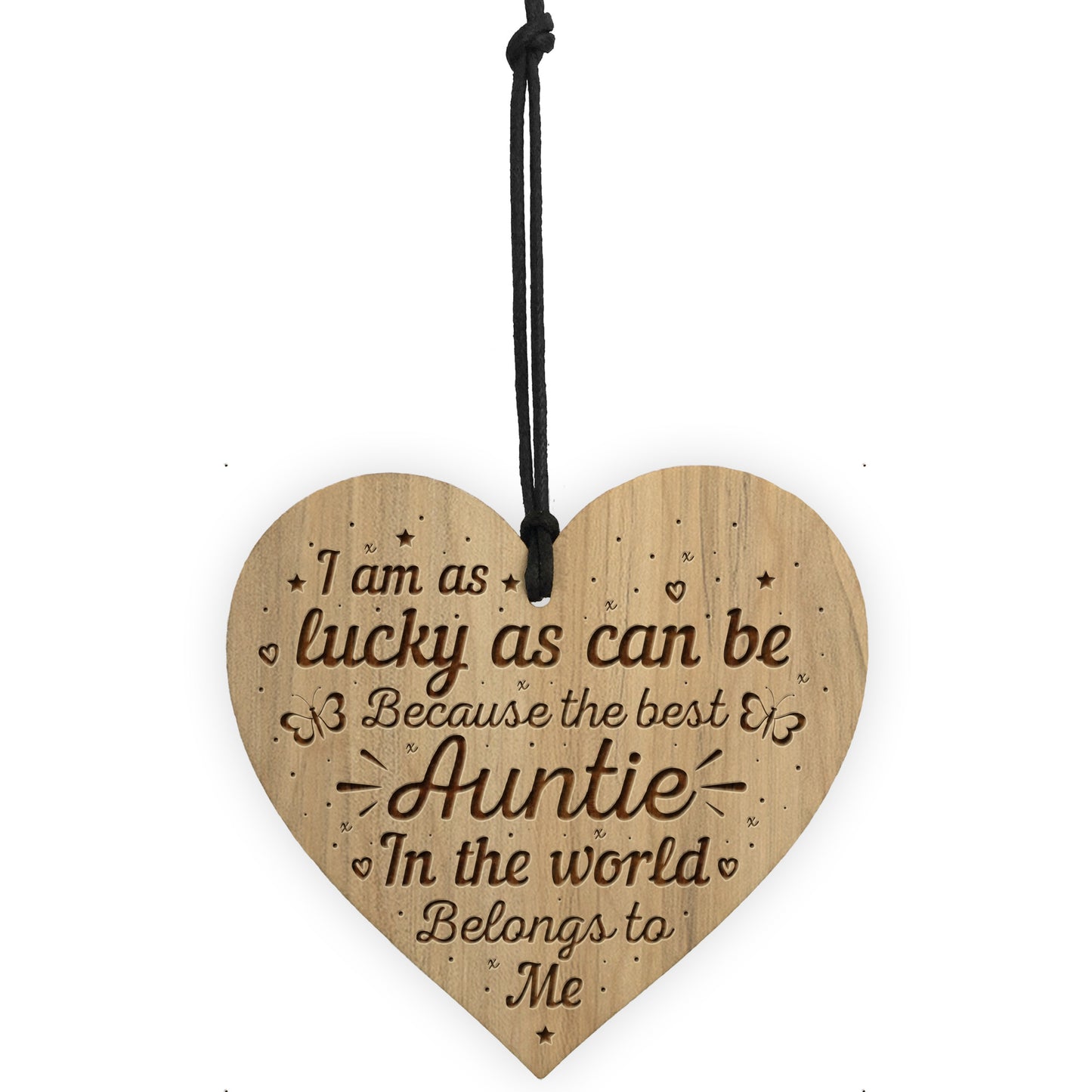 Gift For Auntie From Niece Nephew Engraved Heart Thank You Gift