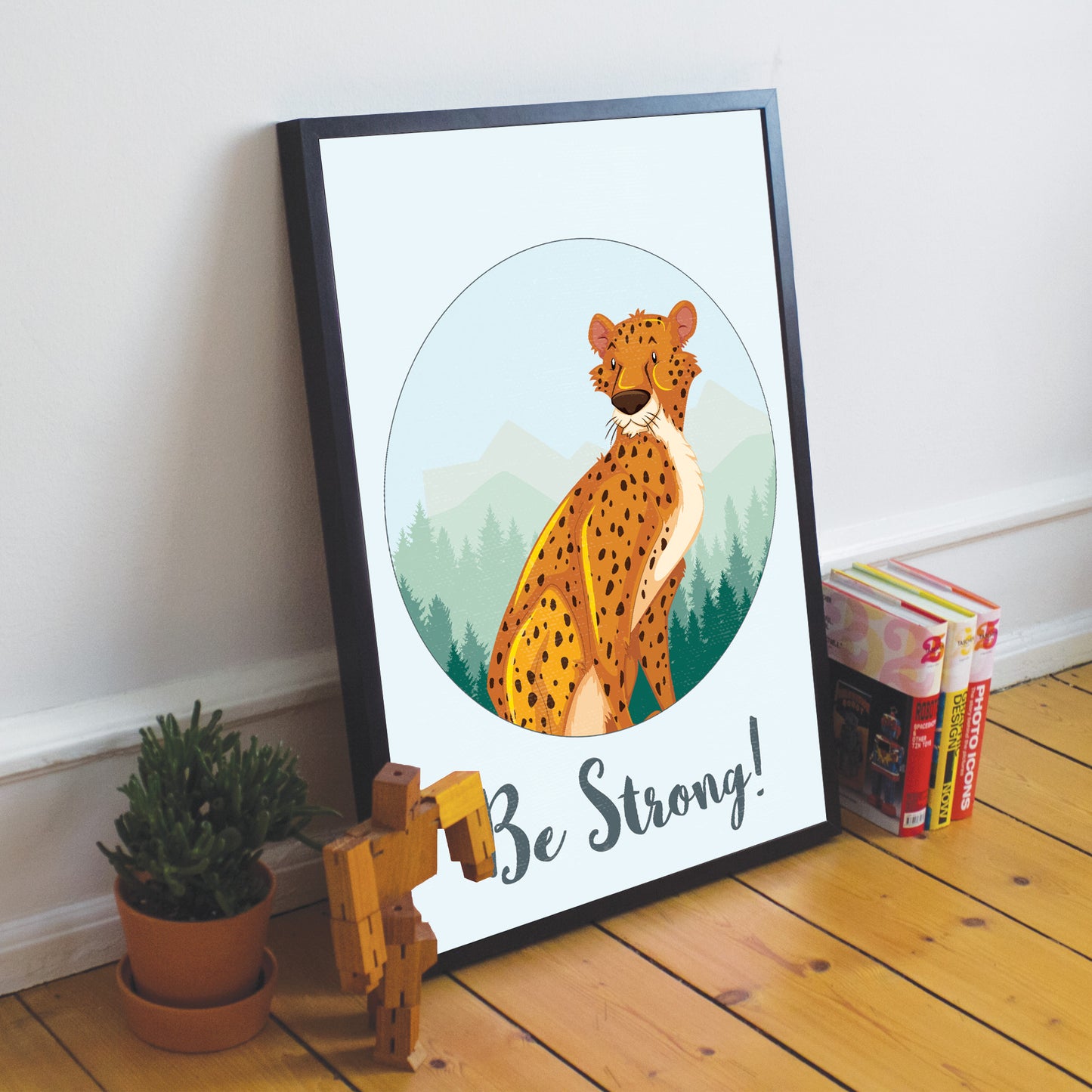 Animal Framed Prints For Nursery Cheetah Wall Art Decorations