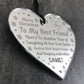 BEST FRIEND GIFT Engraved Heart Friendship Gift Funny Christmas