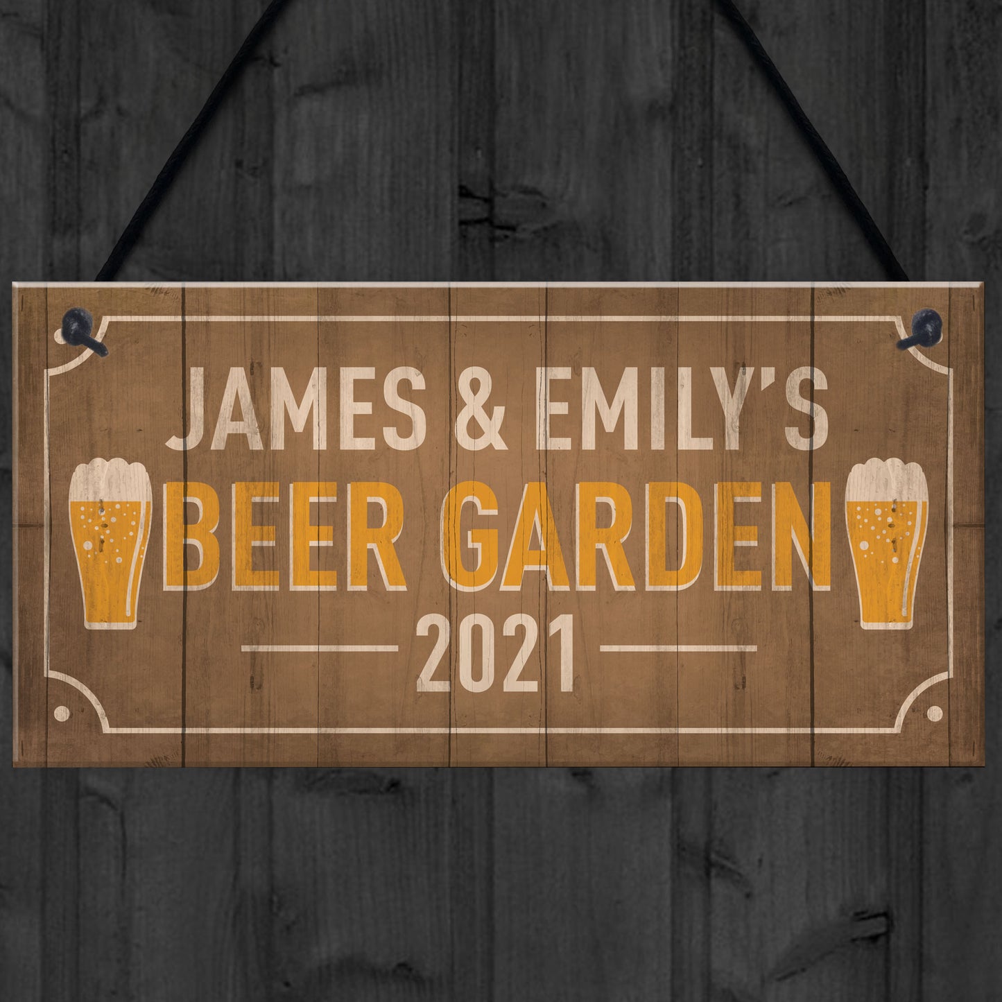 Beer Garden Sign Personalised Man Cave Sign Alcohol Beer Gift