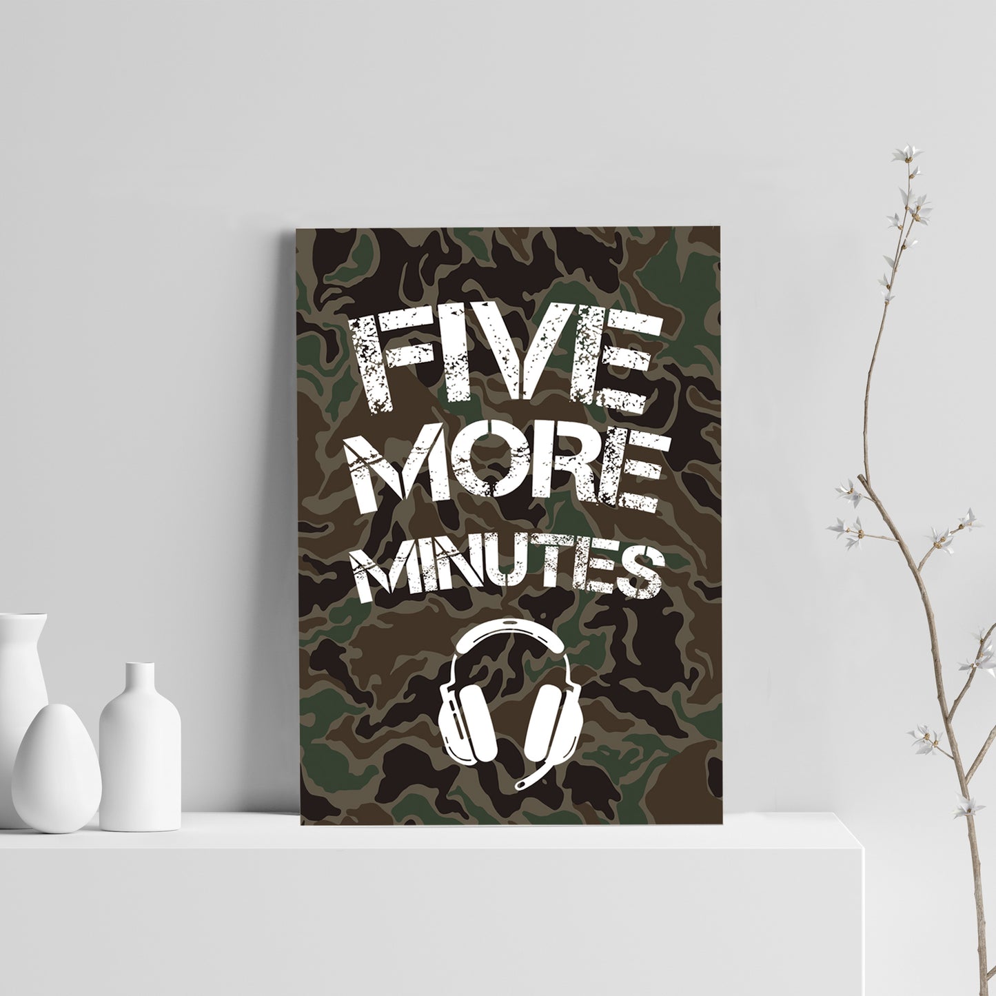 Gaming Five More Minutes Novelty Wall Art Gamer Gifts Bedroom