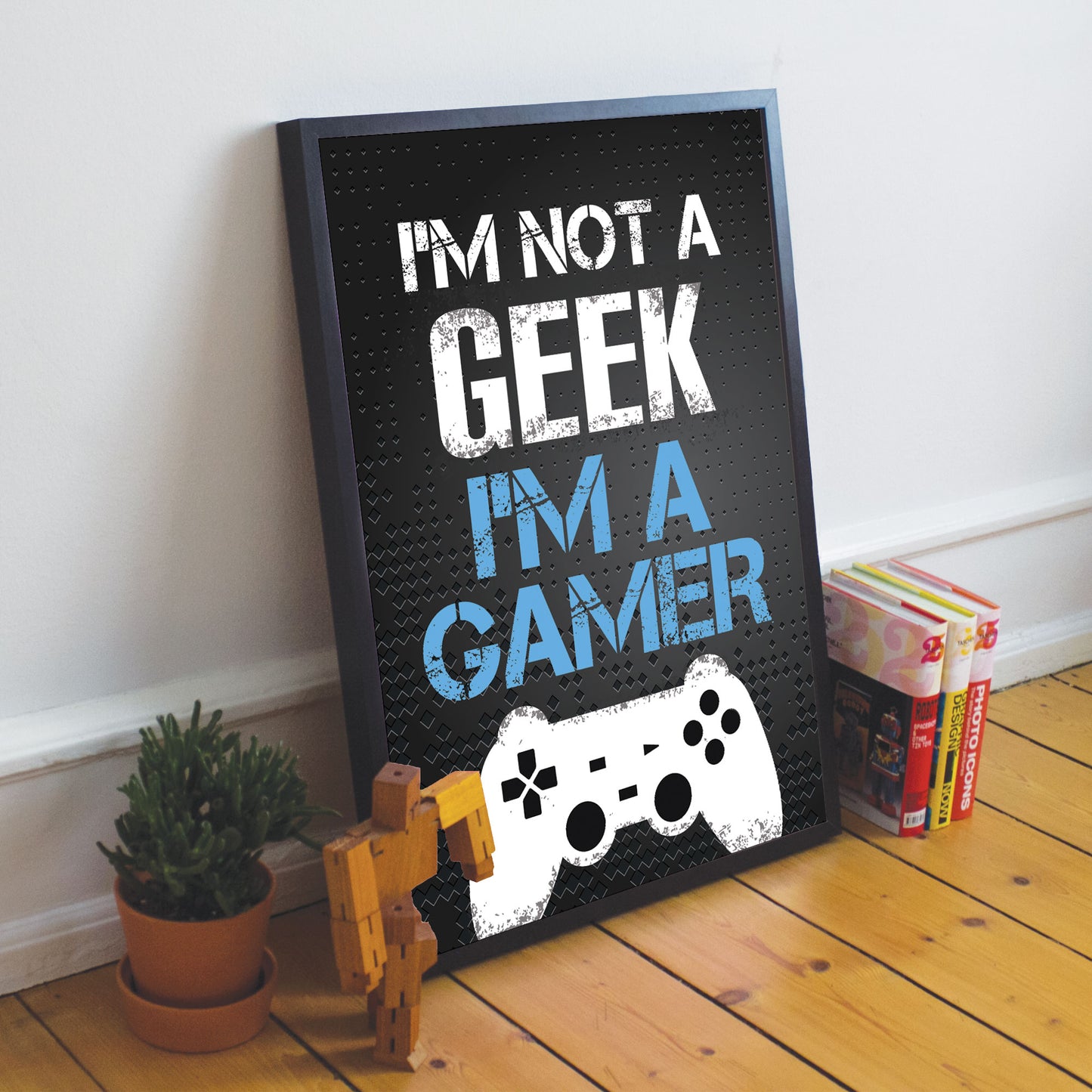 Not A Geek Gaming Sign Funny For Boys Bedroom Gamer Print Wall
