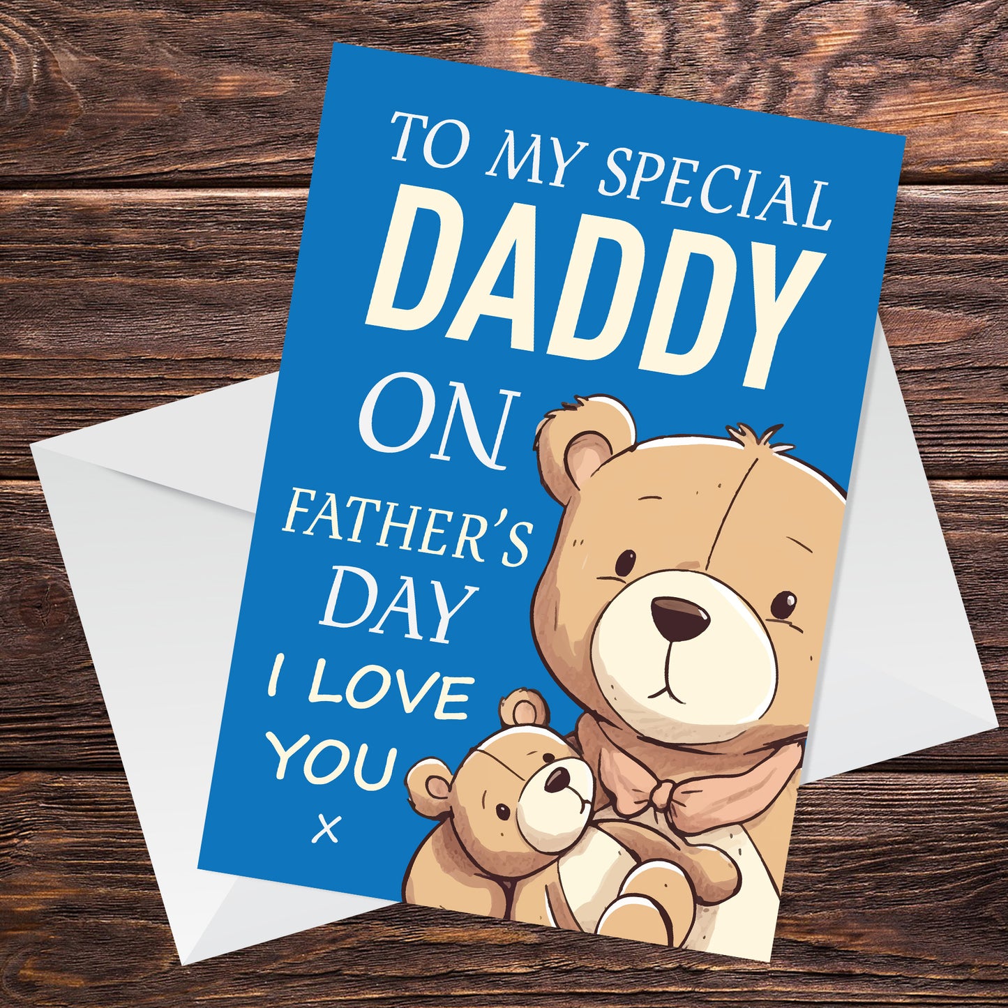 Fathers Day Card For Daddy From Daughter Son Bear Daddy Card