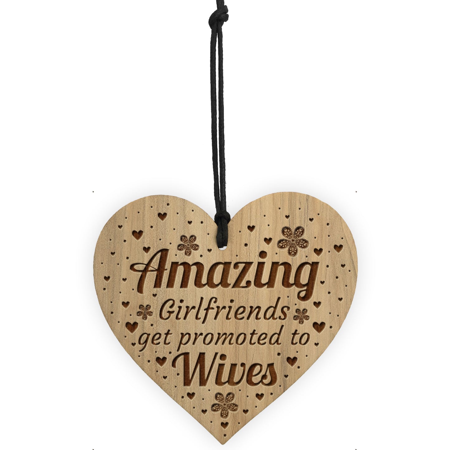 Girlfriend Gift Wife Gift Engraved Heart Engagement Wedding Gift