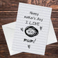 Funny Mothers Day Rubbish Card Novelty Joke Card For Mum