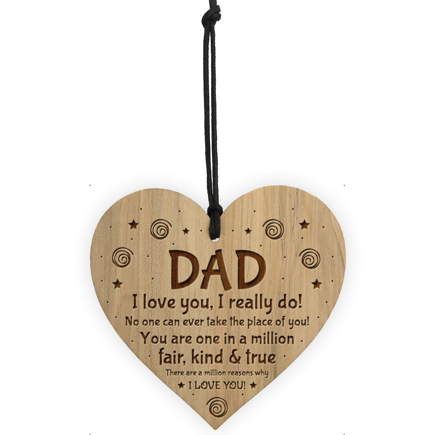 Dad Gift Ideas For Birthday Christmas Engraved Heart LOVE YOU