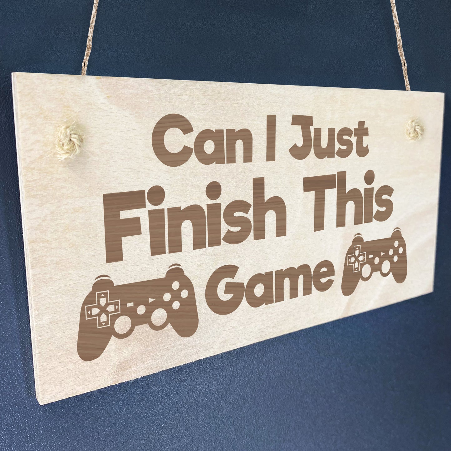 Gamer Gift Funny Gaming Sign For Bedroom Man Cave Wood Plaque