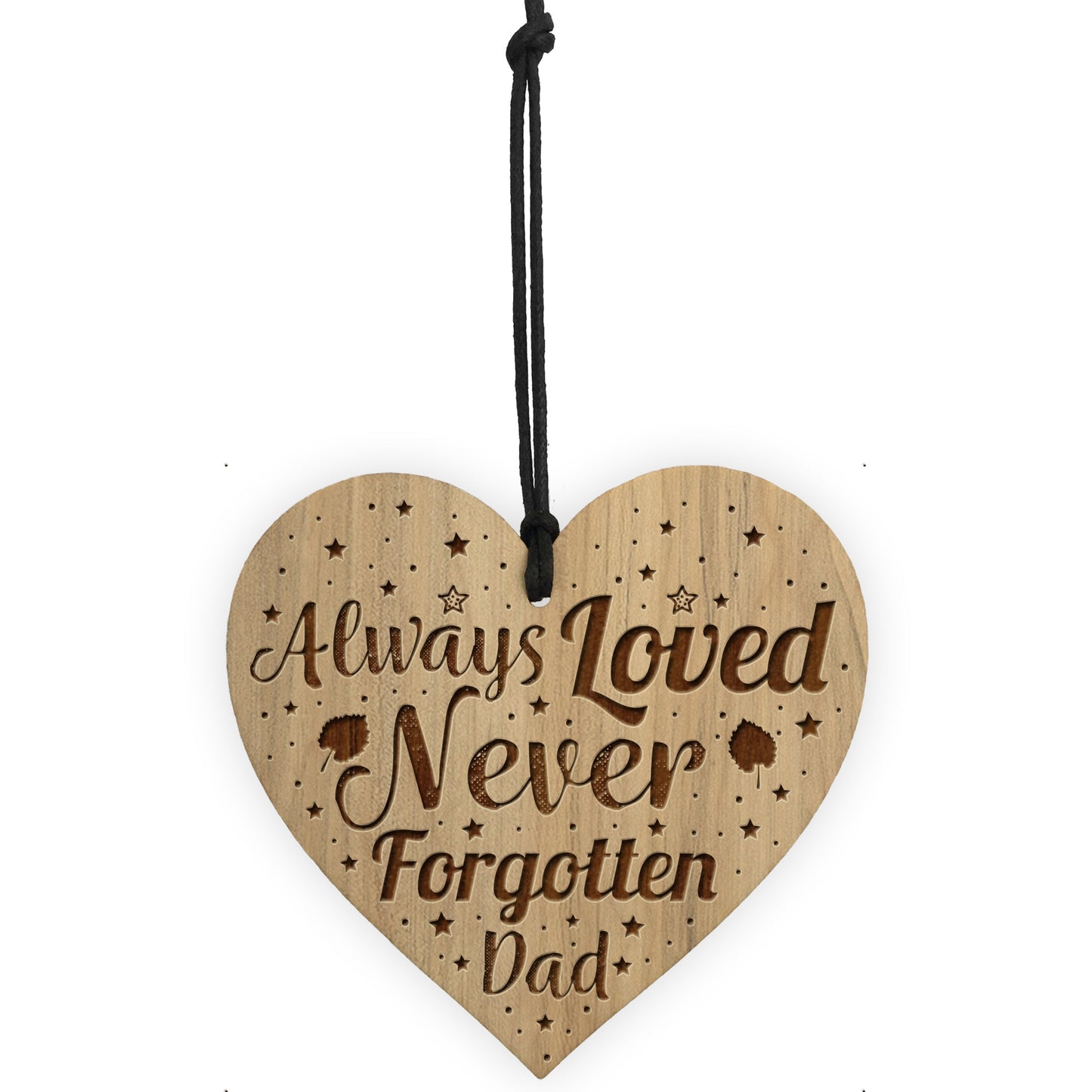Beautiful Memorial Plaque For Dad Engraved Heart Dad Gift