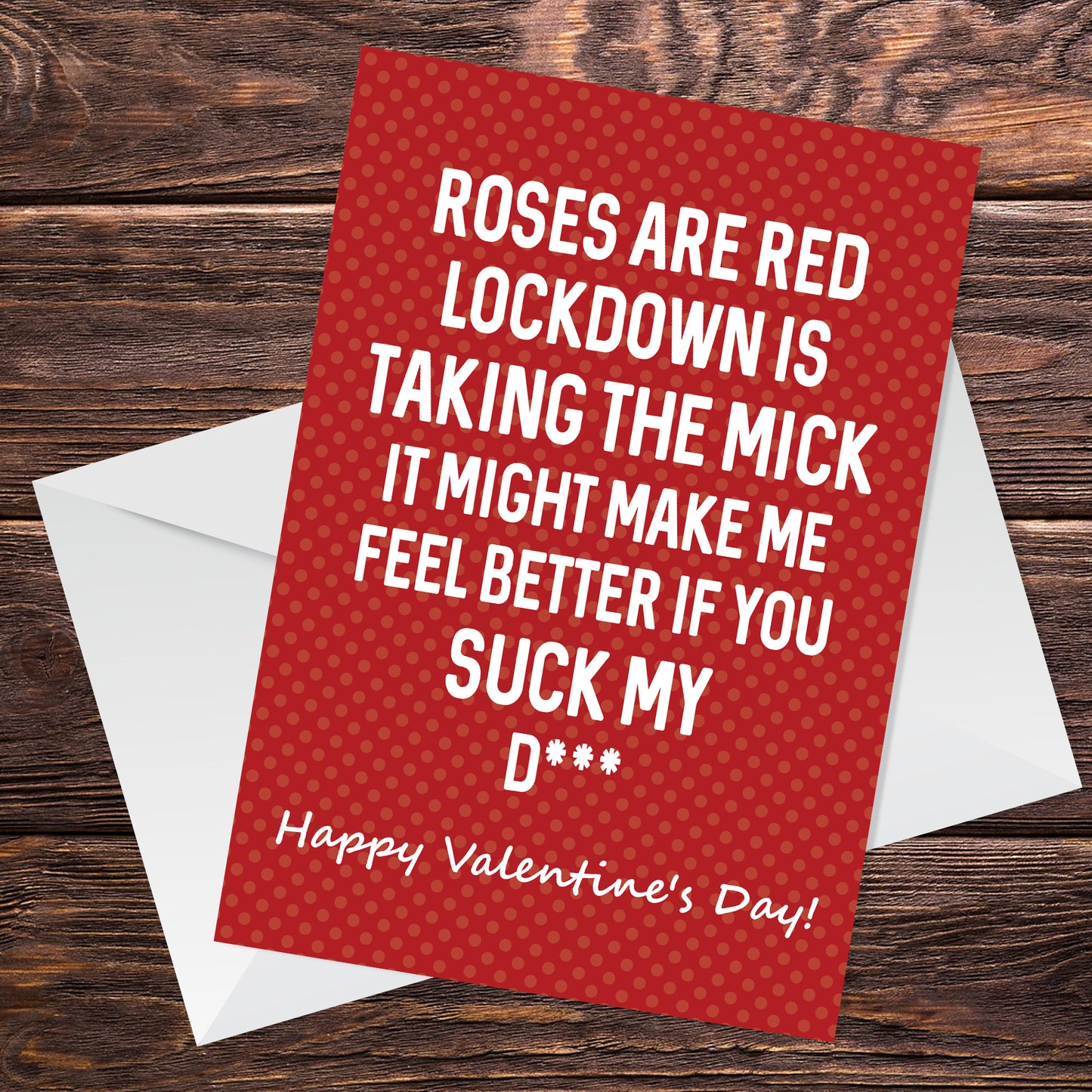 RUDE Valentines Day Card For Girlfriend Cheeky Naughty Humour