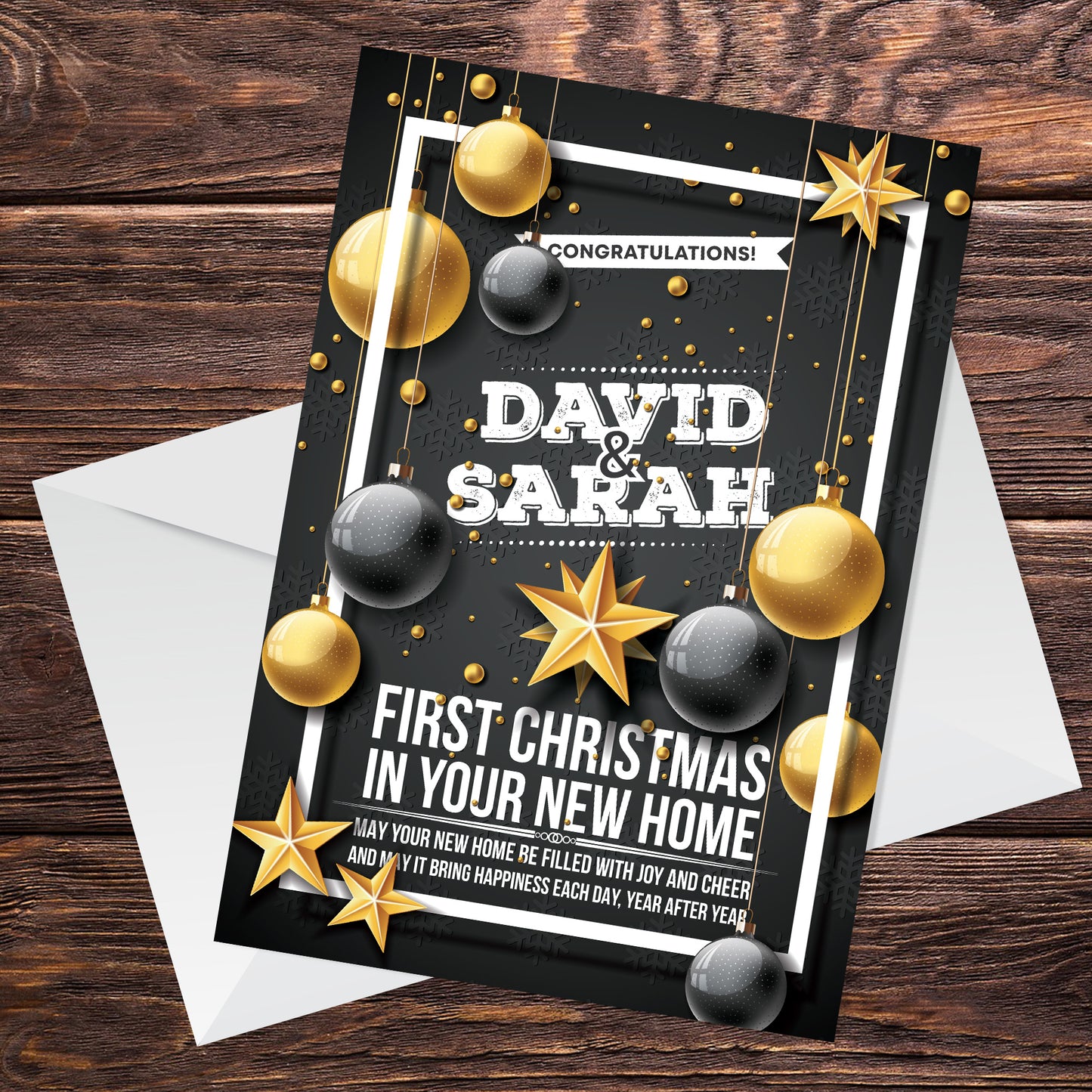 Novelty Christmas In New Home Card Congratulations Personalised