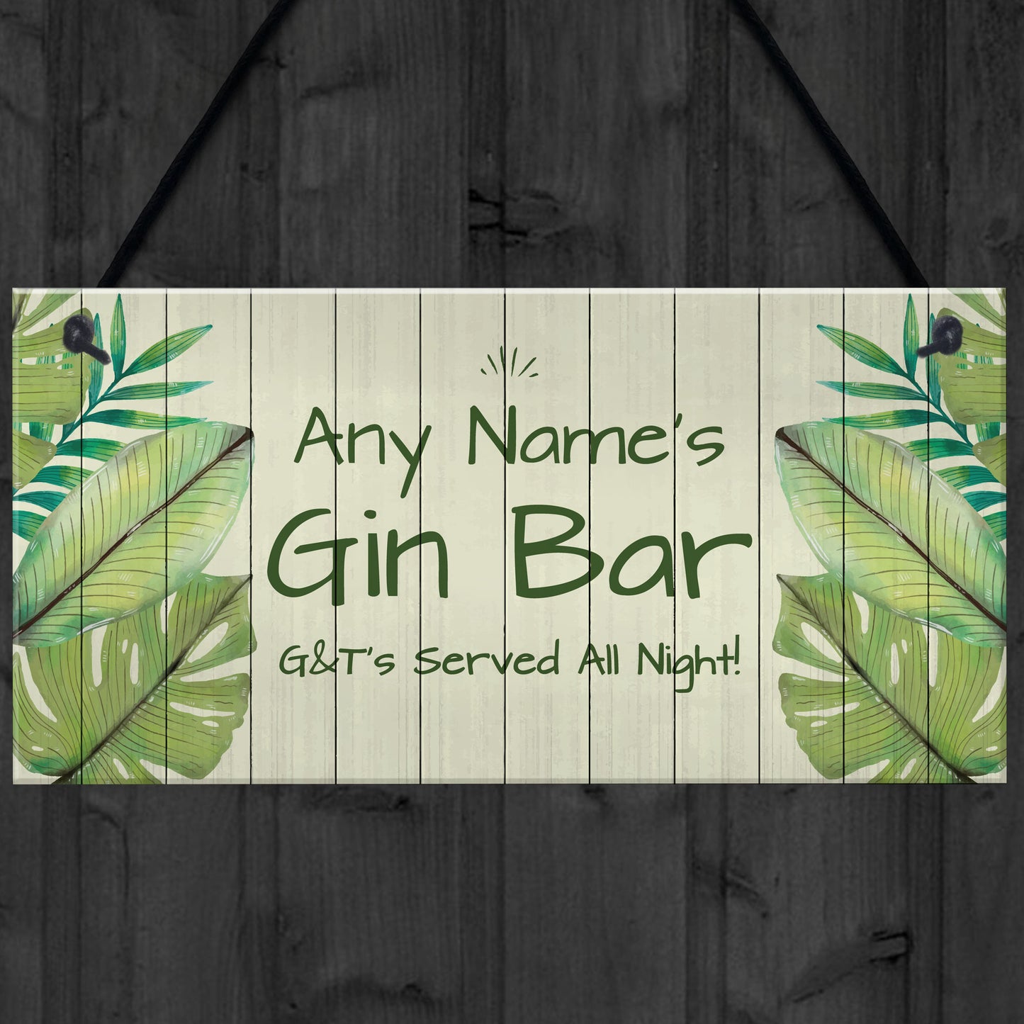 Shabby Chic GIN BAR Sign PERSONALISED Home Bar Kitchen Sign
