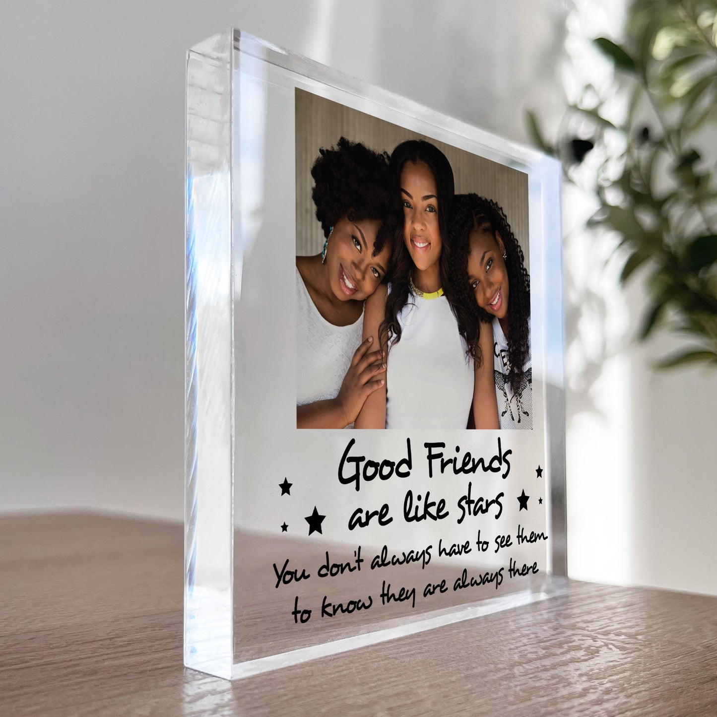 Acrylic Photo Block Personalised Best Friend Sign Friendship