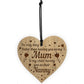 Gifts For Mum Nanny Engraved Heart Novelty Birthday Christmas