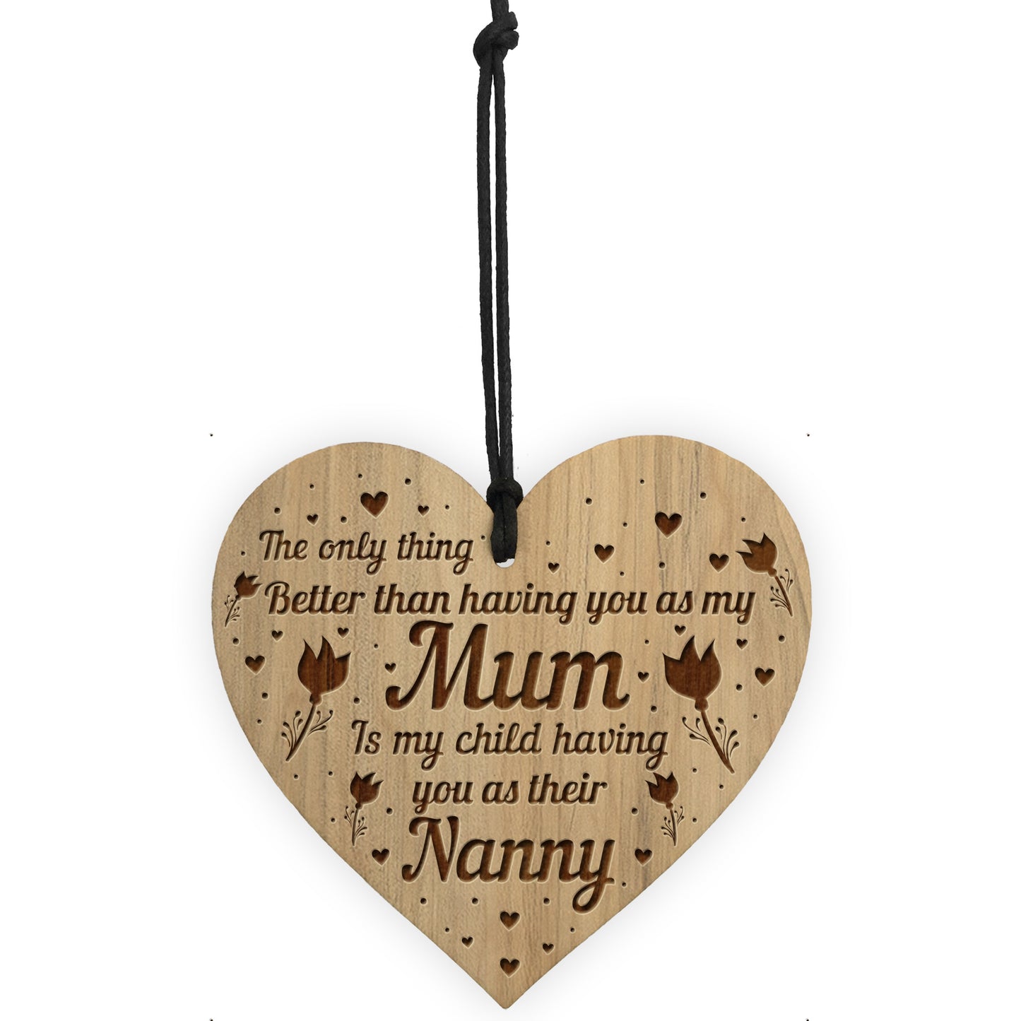 Gifts For Mum Nanny Engraved Heart Novelty Birthday Christmas