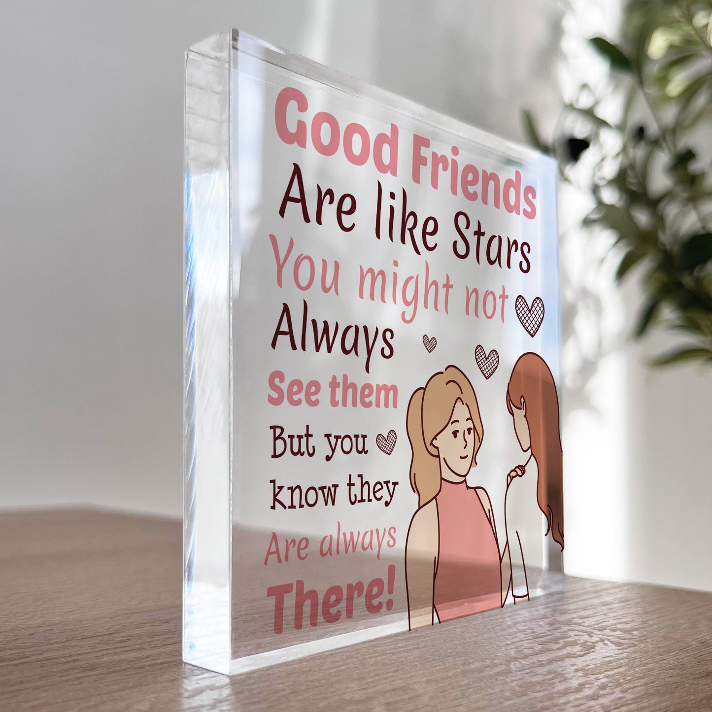 Good Friends Plaque Friendship Gift for Best Friend Christmas