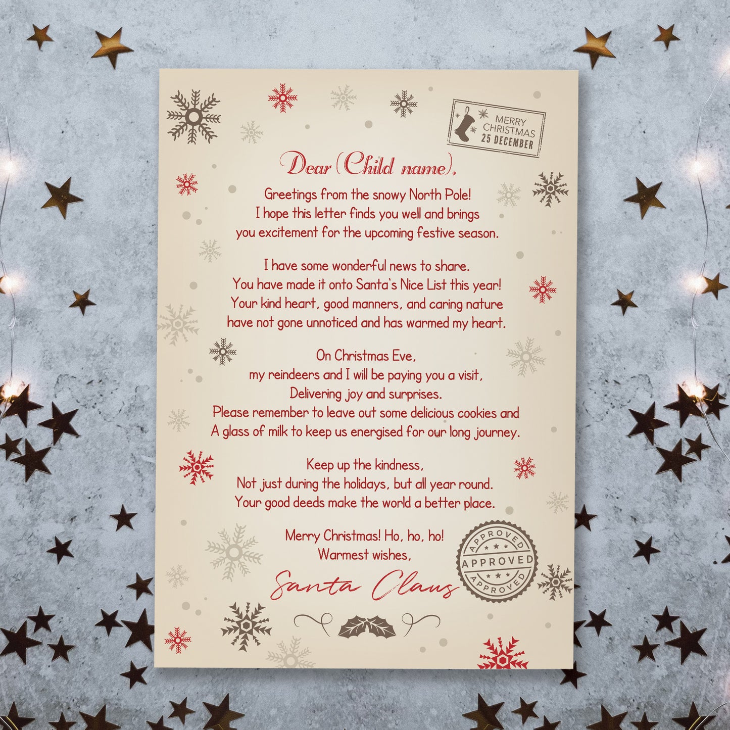 Letter From Santa For Christmas Personalised Christmas Eve Box
