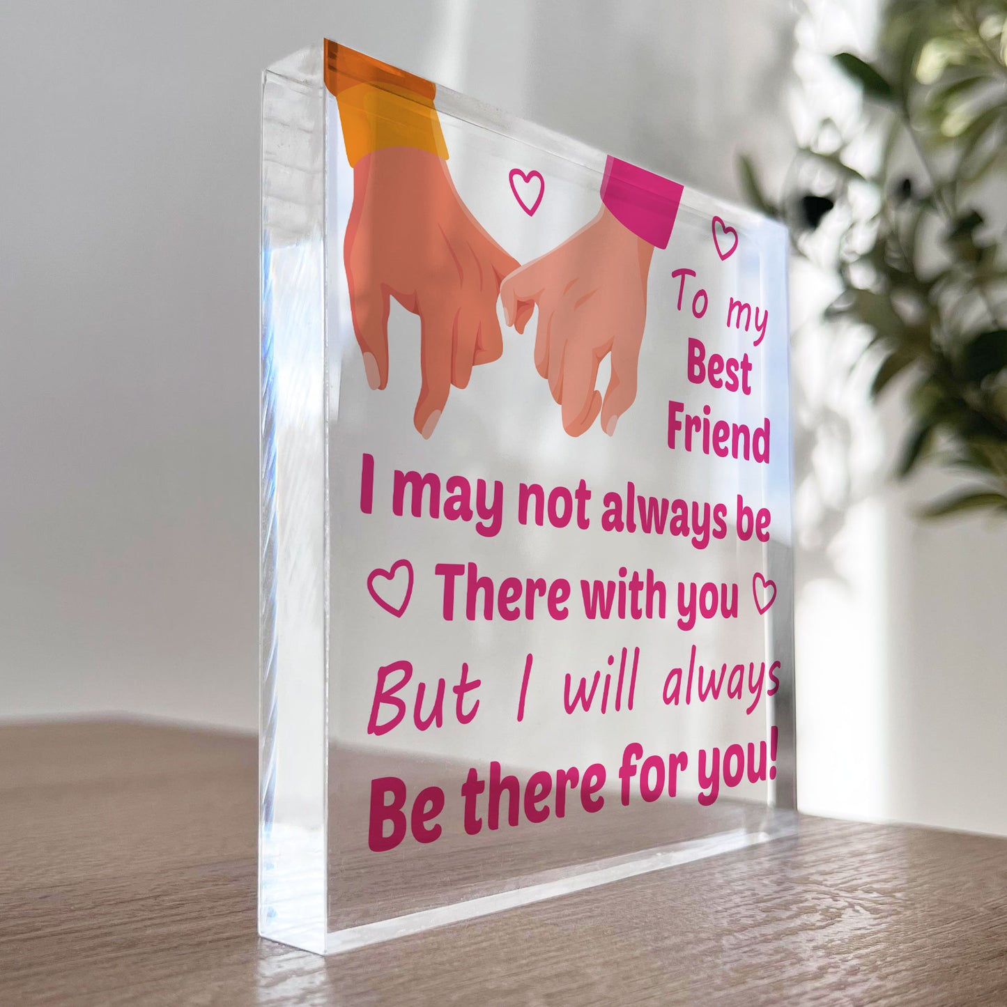 Best Friend Friendship Acrylic Plaque Gift For Christmas