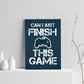 Blue Gaming Print Poster Playstation Inspired Boys Bedroom Sign