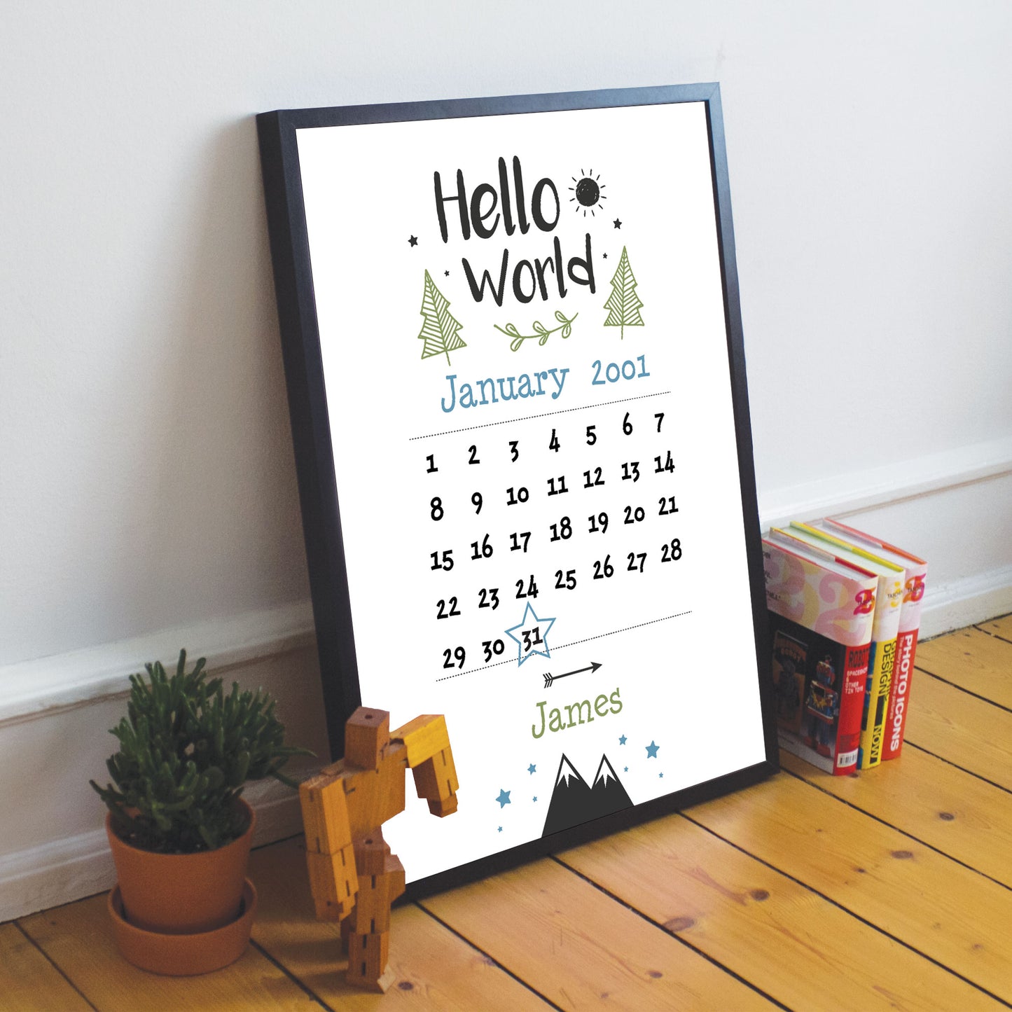 Newborn Baby Gift Baby Boy Girl Christening Gift Nursery Print