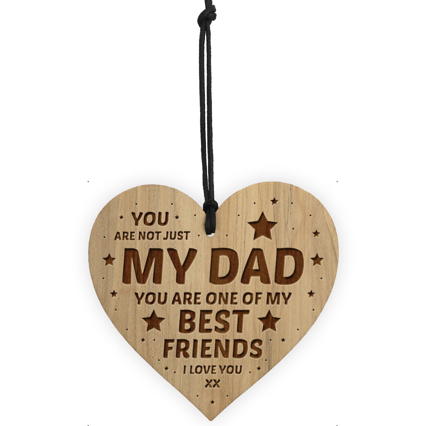 DAD GIFT From Son Daughter Engraved Heart Birthday Christmas