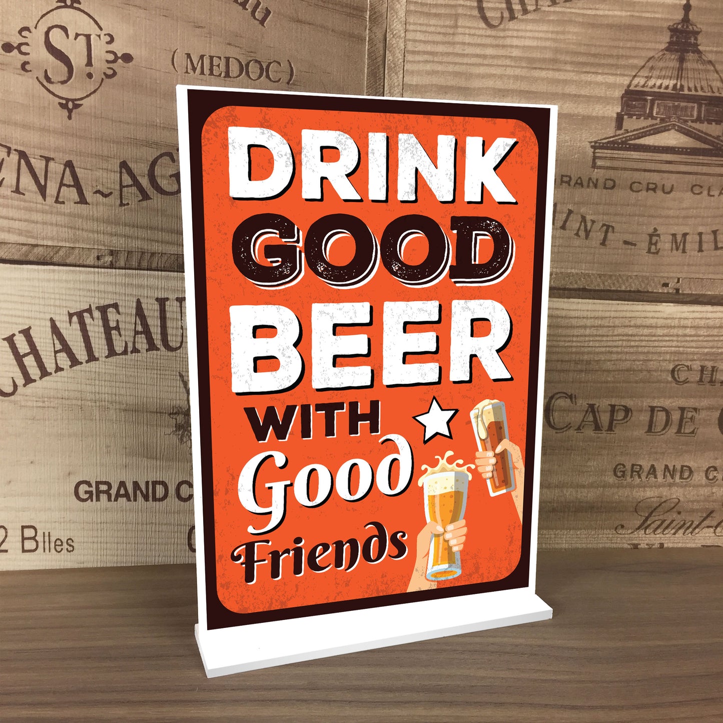 Novelty Bar Sign Standing Plaque Home Bar Man Cave Decor Bar