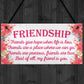 Friend Is You Friendship Best Friends Love Gift Hanging Plaque